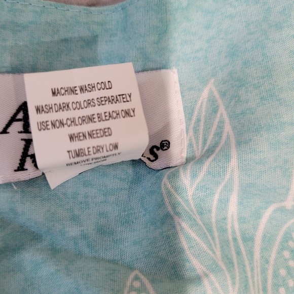 House Dress Mumu Women's SZ XL Aqua tropical print midi dress w/pocketscomfort‎ - Picture 7 of 10